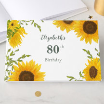 Elegantes Geburtstagsgästebuch zum 80. Geburtstag
