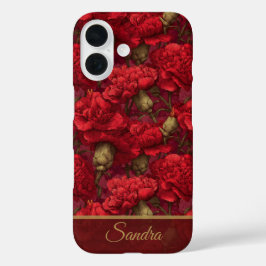 Elegantes Geburtstagsgeschenk Nelkenblume Name iPhone 16 Hülle