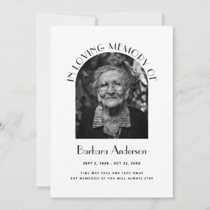 Elegantes Gedächtnistraining zum Gedenkfest Einladung