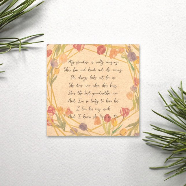 Elegantes Gedicht für Großmutter (Von Creator hochgeladen)
