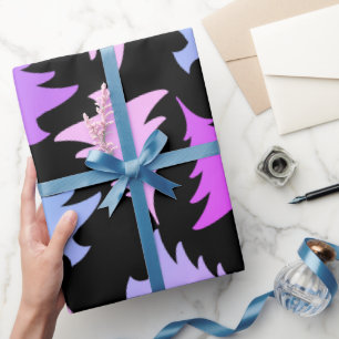 Elegantes, geistliches, buntes Weihnachtsbaummuste Geschenkpapier