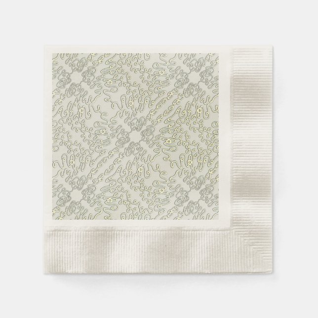Elegantes Gekritzel Serviette (Vorderseite)