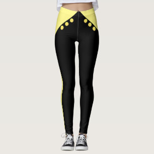 Elegantes Gelb und Schwarz Leggings