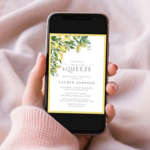 Elegantes, gelbes Brautparty Einladung