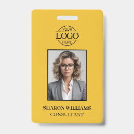 Elegantes gelbes, einfaches, minimalistisches Mita Ausweis