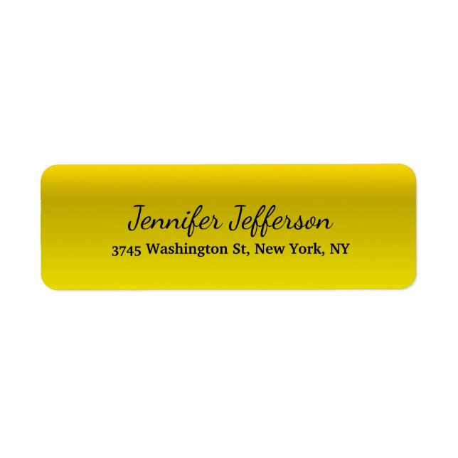 Elegantes Gelbes Modernes Handwriting Schlicht (Vorne)