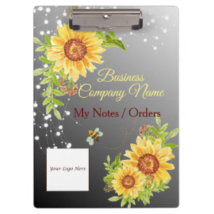 Elegantes, gelbes Sonnenblumen Klemmbrett