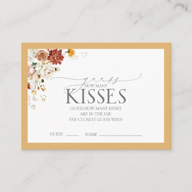 Elegantes Gelbes Wildblume Brautparty Game Begleitkarte (Vorderseite)