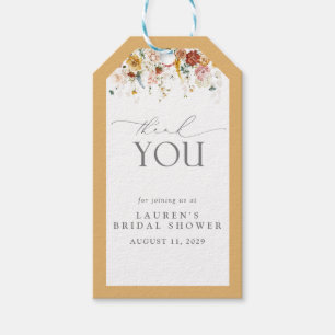 Elegantes Gelbes Wildblume Brautparty Persönlich Geschenkanhänger