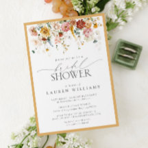 Elegantes Gelbes Wildblume Wasserfarbenes Brautpar