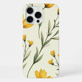Elegantes gelbes Wildblumen-Handyhülle iPhone 16 Pro Max Hülle