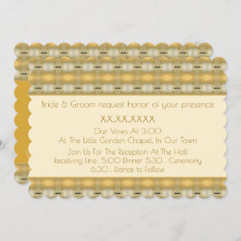 Elegantes Gemustertes Gold und Creme Einladung