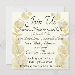 Elegantes Gender Neutral Baby Shower Party Einladung