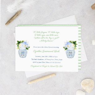 Elegantes Gender Unknown Poem Baby Shower Party Einladung