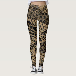 Elegantes, geometrisches Abstraktes Tribal-Muster| Leggings