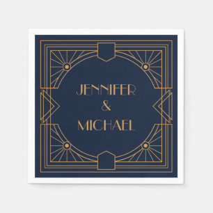 Elegantes geometrisches Art Deco Design Serviette