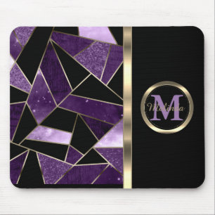 Elegantes geometrisches Lila Abstraktes Muster Mousepad