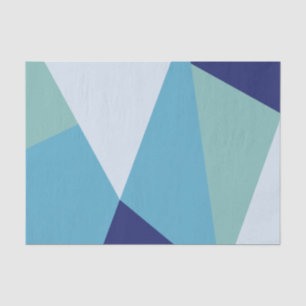 Elegantes geometrisches Marineblau und grüne Paste Seidenpapier