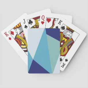 Elegantes geometrisches Marineblau und grüne Paste Spielkarten