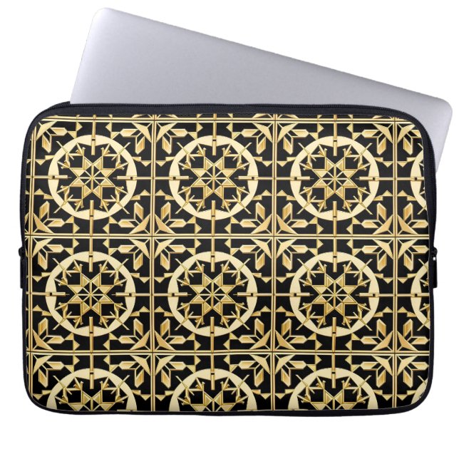 Elegantes geometrisches Muster Art Laptopschutzhülle (Vorderseite)