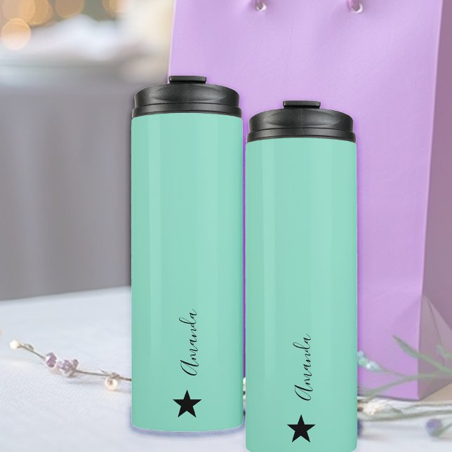 Elegantes geometrisches Muster auf Weiß, Touch der Thermosbecher (Von Creator hochgeladen)