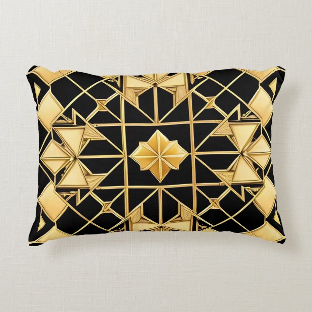 Elegantes geometrisches Muster Dekokissen (Vorderseite)