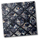 Elegantes geometrisches Muster Fliese<br><div class="desc">Elegante Glam Schwarz-weiße Keramik für kristallklare geometrische Muster. Dieses niedliche, glamouröse Kristallprint ist perfekt für Mädchen, die glänzende Waren mögen! Wie niedlich wäre das in einem verglasten Bad, Salon oder Schminkbereich? Ob Sie gewollt haben, diese Kachel als kleinen Untersetzer oder Trivet für einen Drink oder Teller zu verwenden... oder Sie...</div>