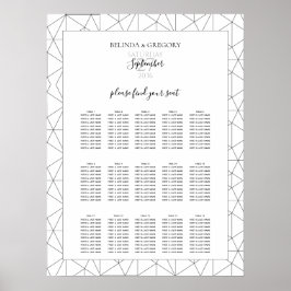 Elegantes geometrisches Muster für Hochzeitssattel Poster