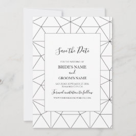Elegantes geometrisches Muster Hochzeitsszenario s Save The Date