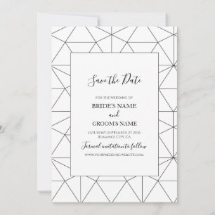 Elegantes geometrisches Muster Hochzeitsszenario s Save The Date