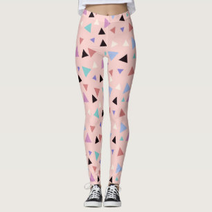 Elegantes geometrisches Muster rosa lila Minze sch Leggings