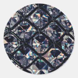 Elegantes geometrisches Muster Runder Aufkleber