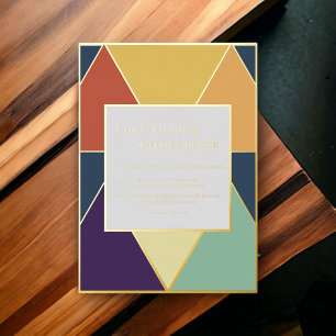 Elegantes geometrisches Stilmittel Moderne Hochzei Folieneinladung
