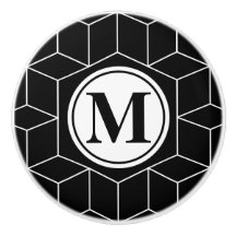 Elegantes geometrisches und mit Monogramm Muster