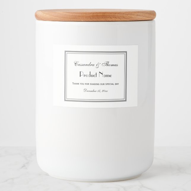 Elegantes Gerahmtes H-Lebensmittel-Label Lebensmitteletikett (Vorderseite)