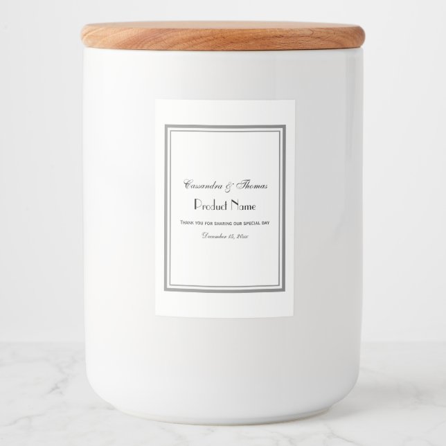 Elegantes Gerahmtes H-Lebensmittel-Label Lebensmitteletikett (Vorderseite)