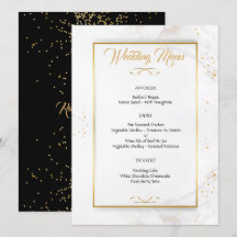 Elegantes Gerahmtes Hochzeitsmenü