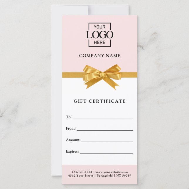 Elegantes Geschäft Personalisierte Geschenkkarte (Vorderseite)