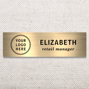 Elegantes Geschäftslogo Gold Namensschild