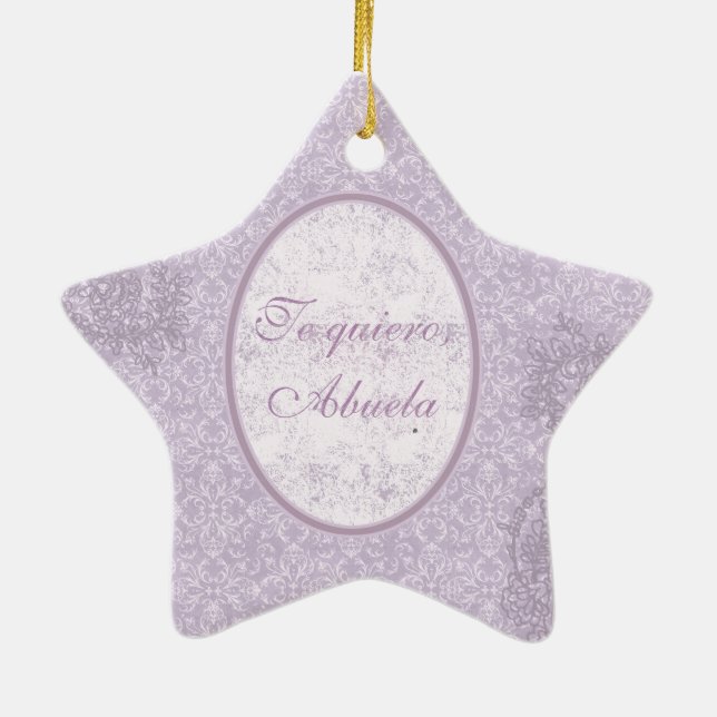 Elegantes Geschenk für Abuela. Keramik Ornament (Hinten)
