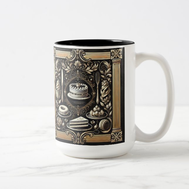 Elegantes Geschenk für Bäcker Zweifarbige Tasse (Rechts)
