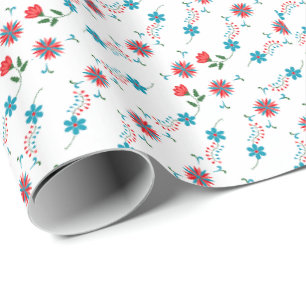 Elegantes Geschenk für Blumenmuster Geschenkpapier