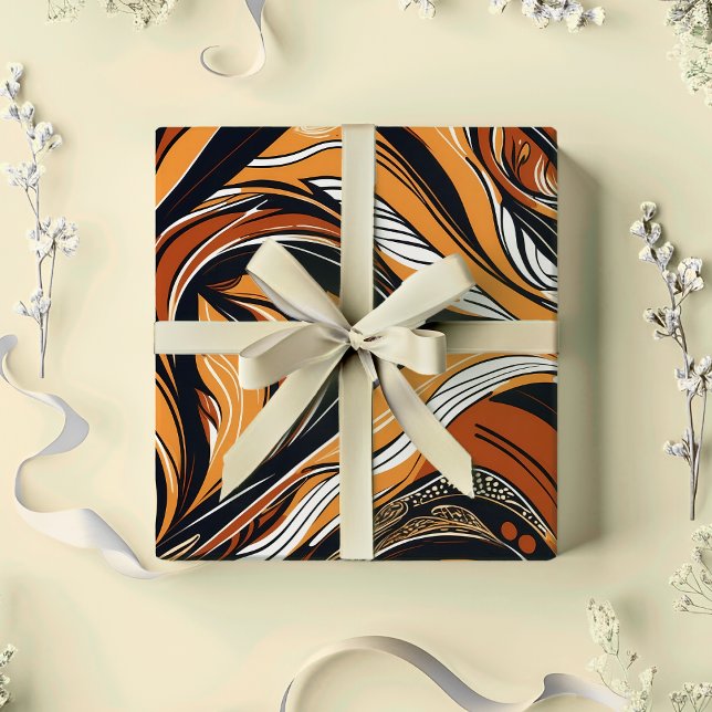 Elegantes Geschenk für Botanische Blätter Geschenkpapier (Elegant Botanical Leaves Retirement Gift for Boss Wrapping Paper)