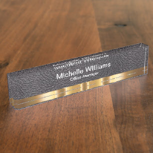 Elegantes Geschenk für Führungskräfte - Namensschi Namensplakette