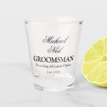 Elegantes Geschenk für Minimalistische Trauzeugen Schnapsglas<br><div class="desc">Elegantes Minimalistisches Trauzeuge-Geschenkglas</div>