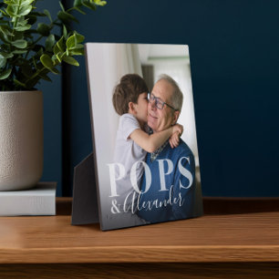 Elegantes Geschenk für Pop & Großkind Foto Keepake Fotoplatte