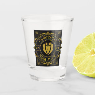 Elegantes Geschenk für Trauzeugen im Vintage-Victo Schnapsglas