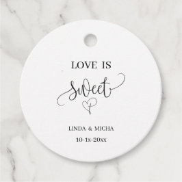 Elegantes Geschenk Liebe ist Gastgeschenk Hochzeit Geschenkanhänger