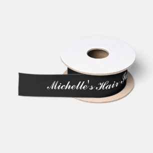 Elegantes Geschenkband für einen Friseursalon mit  Satinband