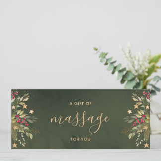 Elegantes Geschenkgutschein für die Massage